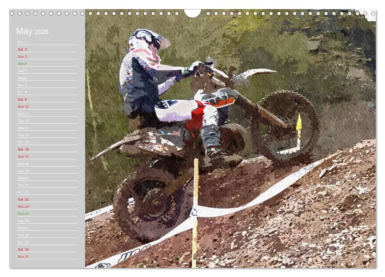 Bild: 9783516568820 | ENDURO RACING 2 (Wall Calendar 2026 DIN A3 landscape), CALVENDO 12...