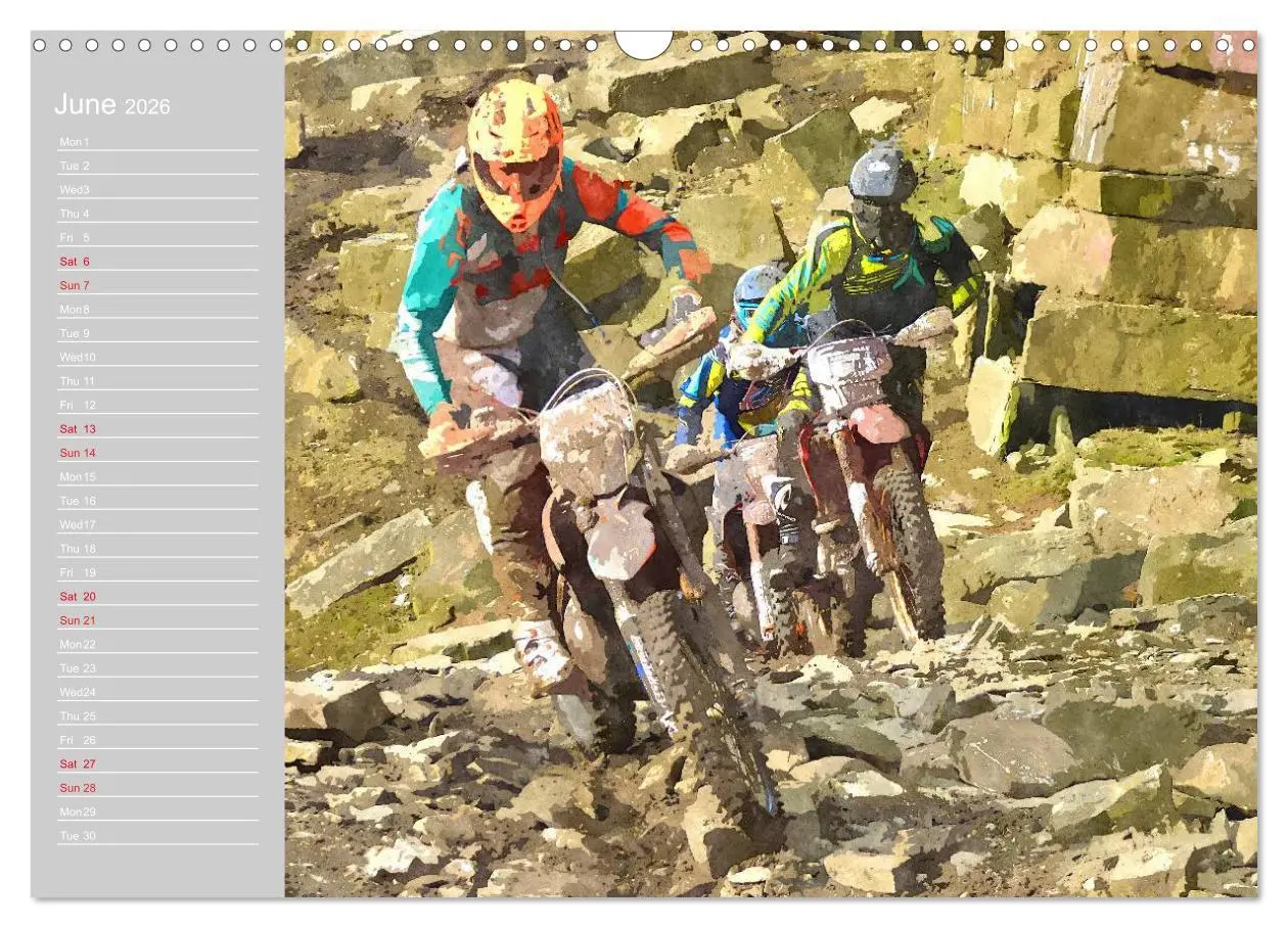 Bild: 9783516568820 | ENDURO RACING 2 (Wall Calendar 2026 DIN A3 landscape), CALVENDO 12...