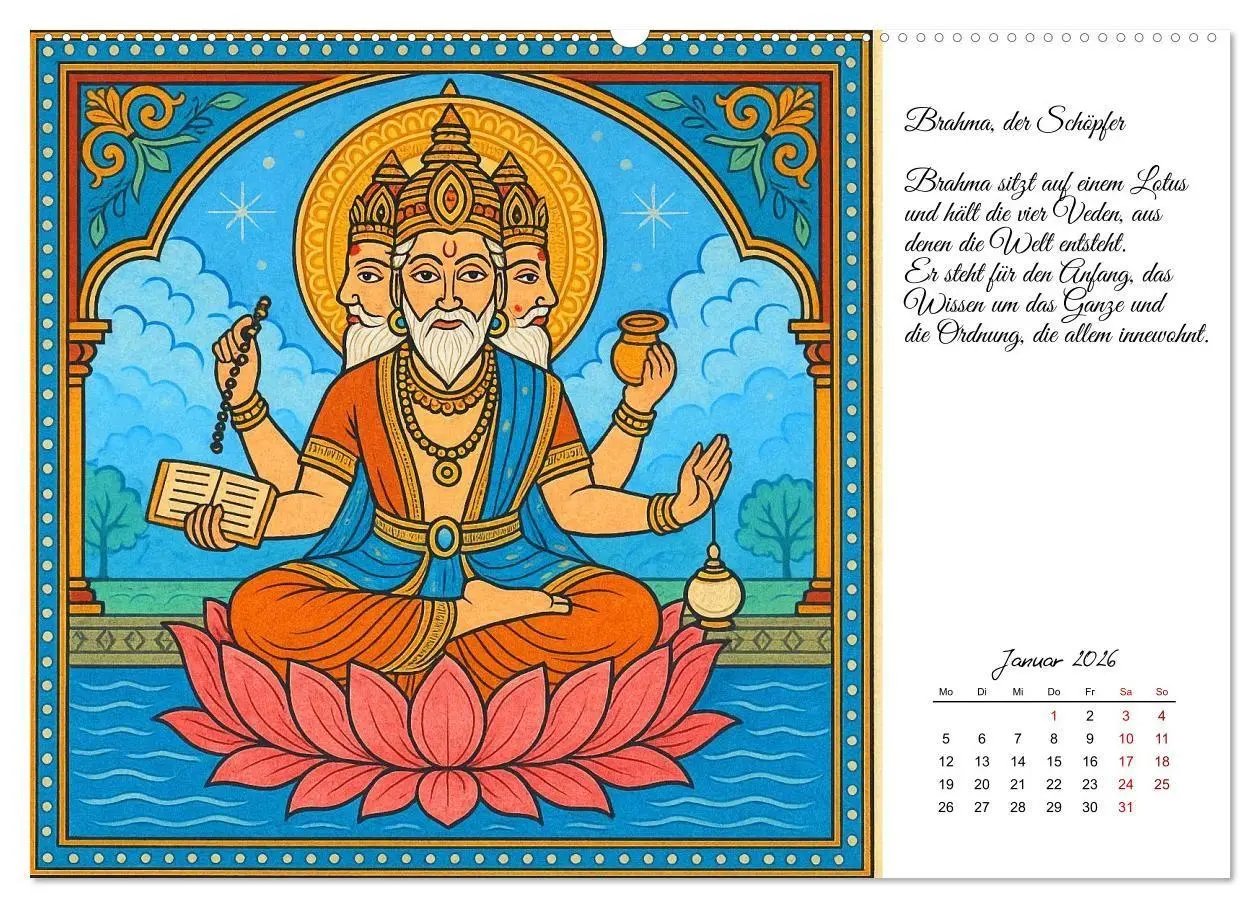 Bild: 9783516708820 | Götterwelten des Hinduismus (hochwertiger Premium Wandkalender 2026...