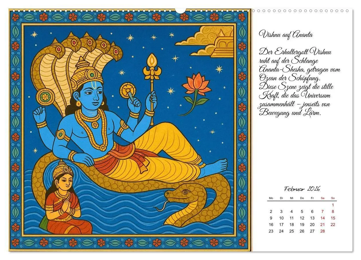 Bild: 9783516708820 | Götterwelten des Hinduismus (hochwertiger Premium Wandkalender 2026...