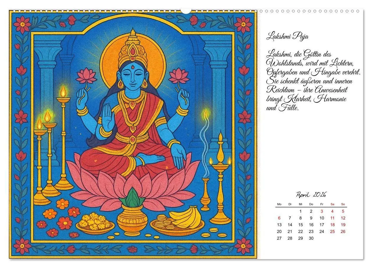 Bild: 9783516708820 | Götterwelten des Hinduismus (hochwertiger Premium Wandkalender 2026...
