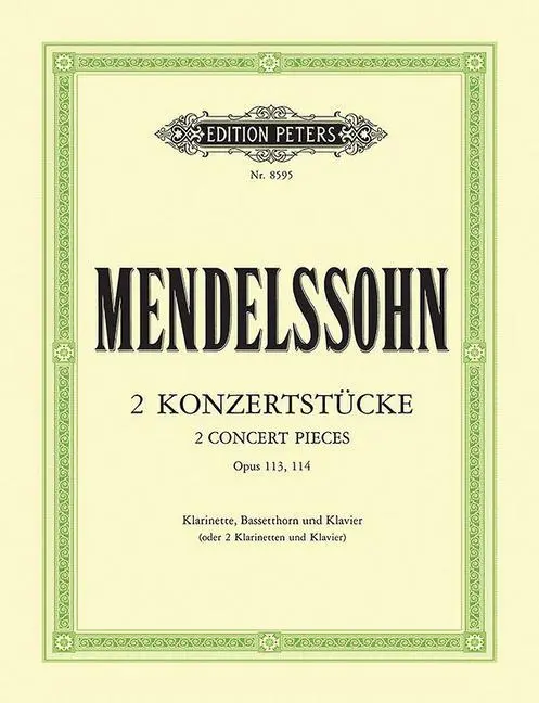 Cover: 9790014068820 | 2 Konzertstücke Op. 113 and 114 for Clarinet, Basset Horn (or Two...