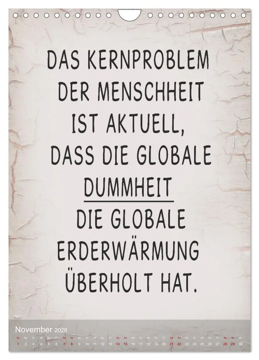 Bild: 9783516248920 | Ziemlich schlecht gelaunt (Wandkalender 2026 DIN A4 hoch), CALVENDO...