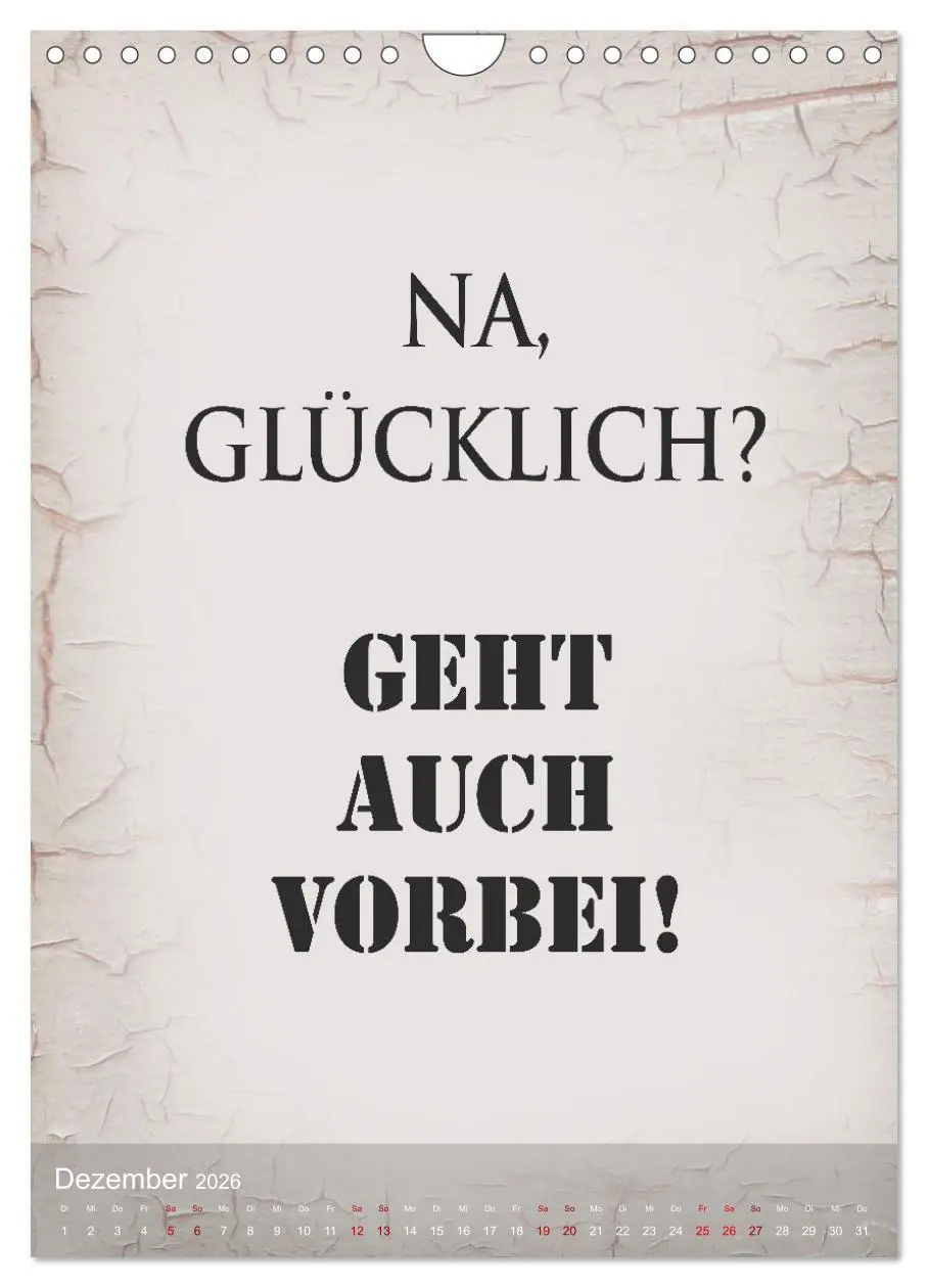 Bild: 9783516248920 | Ziemlich schlecht gelaunt (Wandkalender 2026 DIN A4 hoch), CALVENDO...