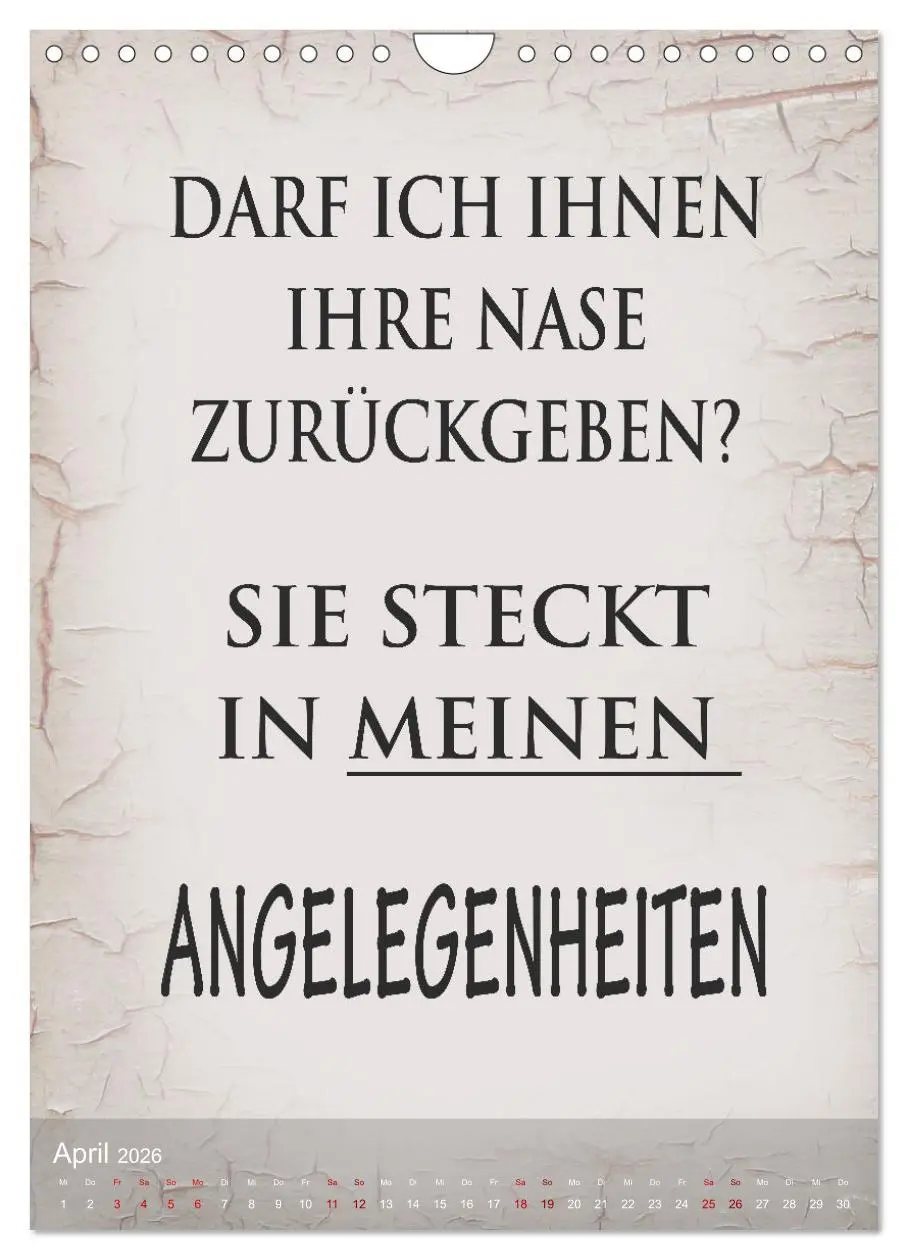 Bild: 9783516248920 | Ziemlich schlecht gelaunt (Wandkalender 2026 DIN A4 hoch), CALVENDO...