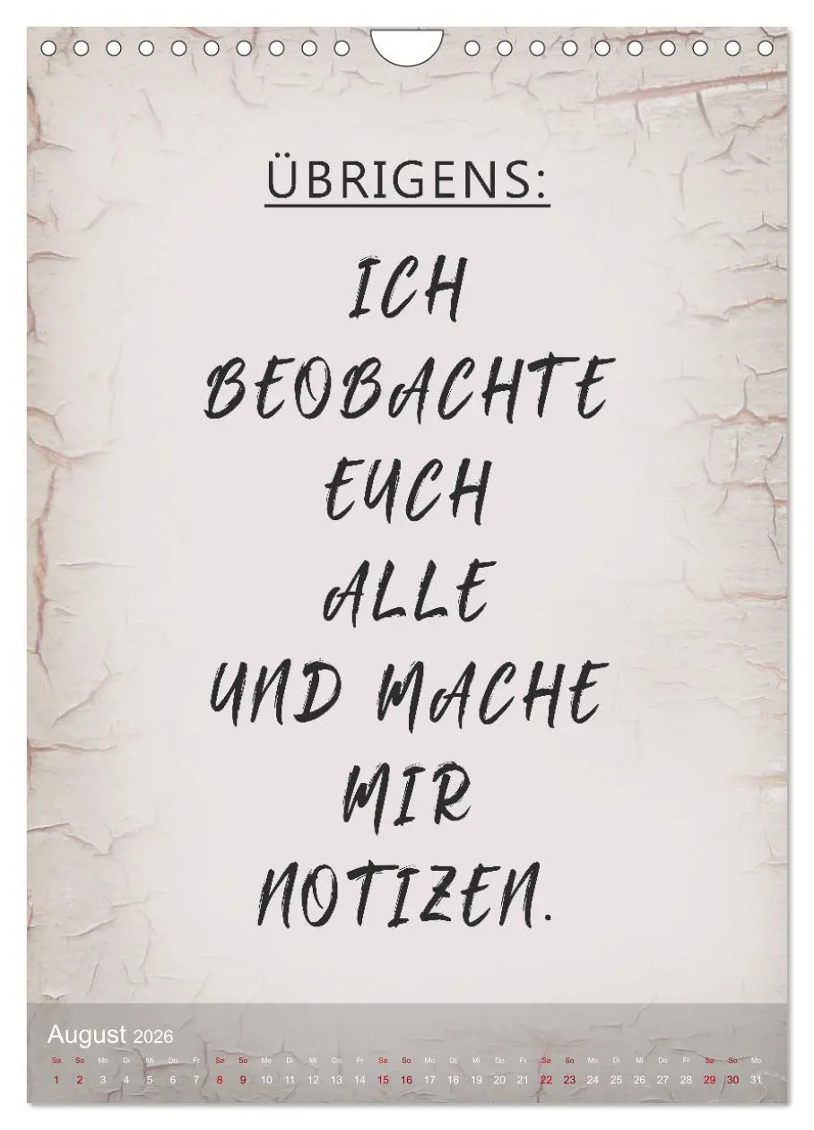 Bild: 9783516248920 | Ziemlich schlecht gelaunt (Wandkalender 2026 DIN A4 hoch), CALVENDO...