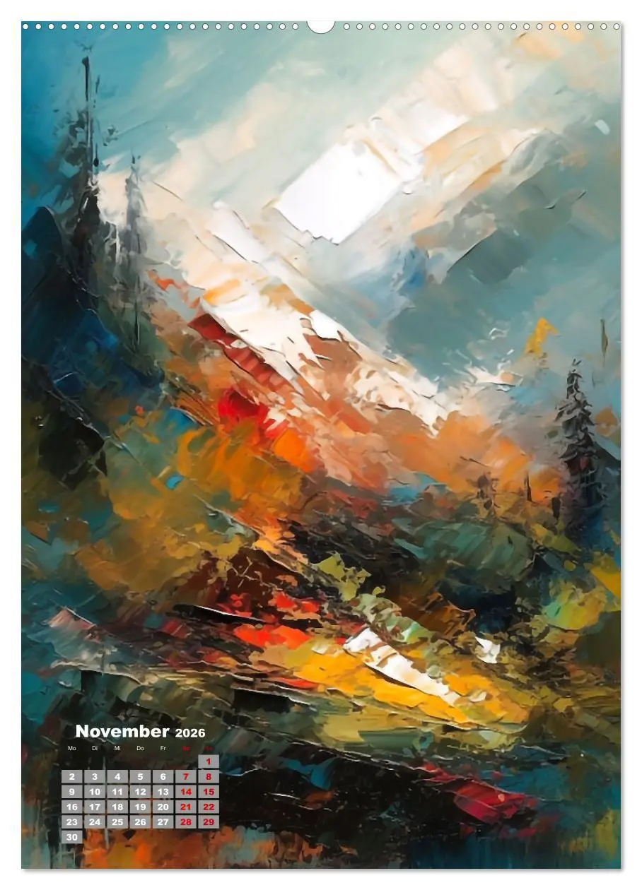 Bild: 9783516318920 | Abstrakte Landschaften (Wandkalender 2026 DIN A2 hoch), CALVENDO...