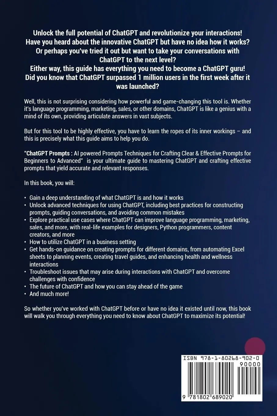 Rückseite: 9781802689020 | ChatGPT Prompts | Wesley Duggan | Taschenbuch | Englisch | 2023