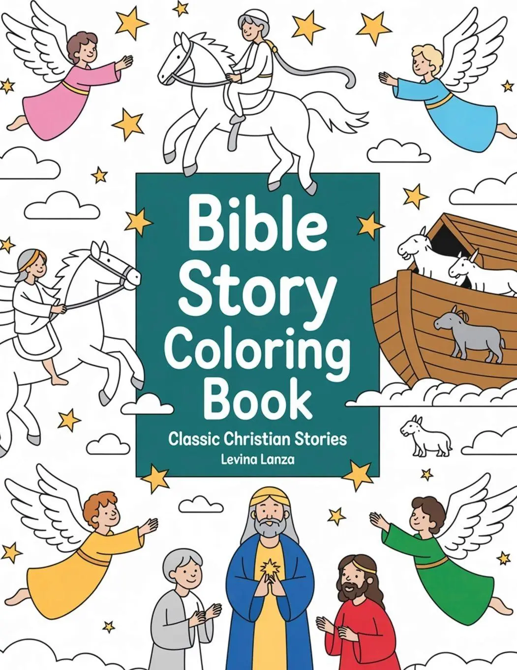 Cover: 9781918139020 | Bible Story Coloring Book | Classic Christian Stories for Kids | Lanza