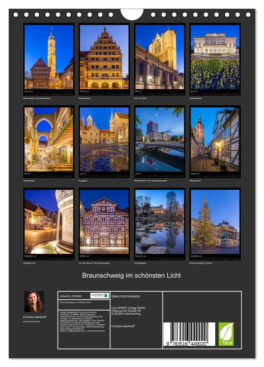 Bild: 9783516449020 | Braunschweig im schönsten Licht (Wandkalender 2026 DIN A4 hoch),...