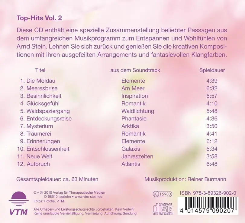 Rückseite: 9783893269020 | Top-Hits zum Entspannen 2. CD | Arnd Stein | Audio-CD | Deutsch | 1999