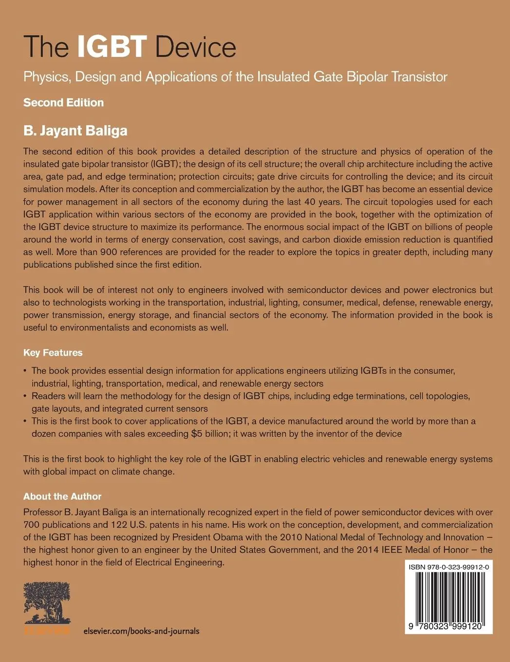 Rückseite: 9780323999120 | The IGBT Device | B. Jayant Baliga | Buch | Gebunden | Englisch | 2022