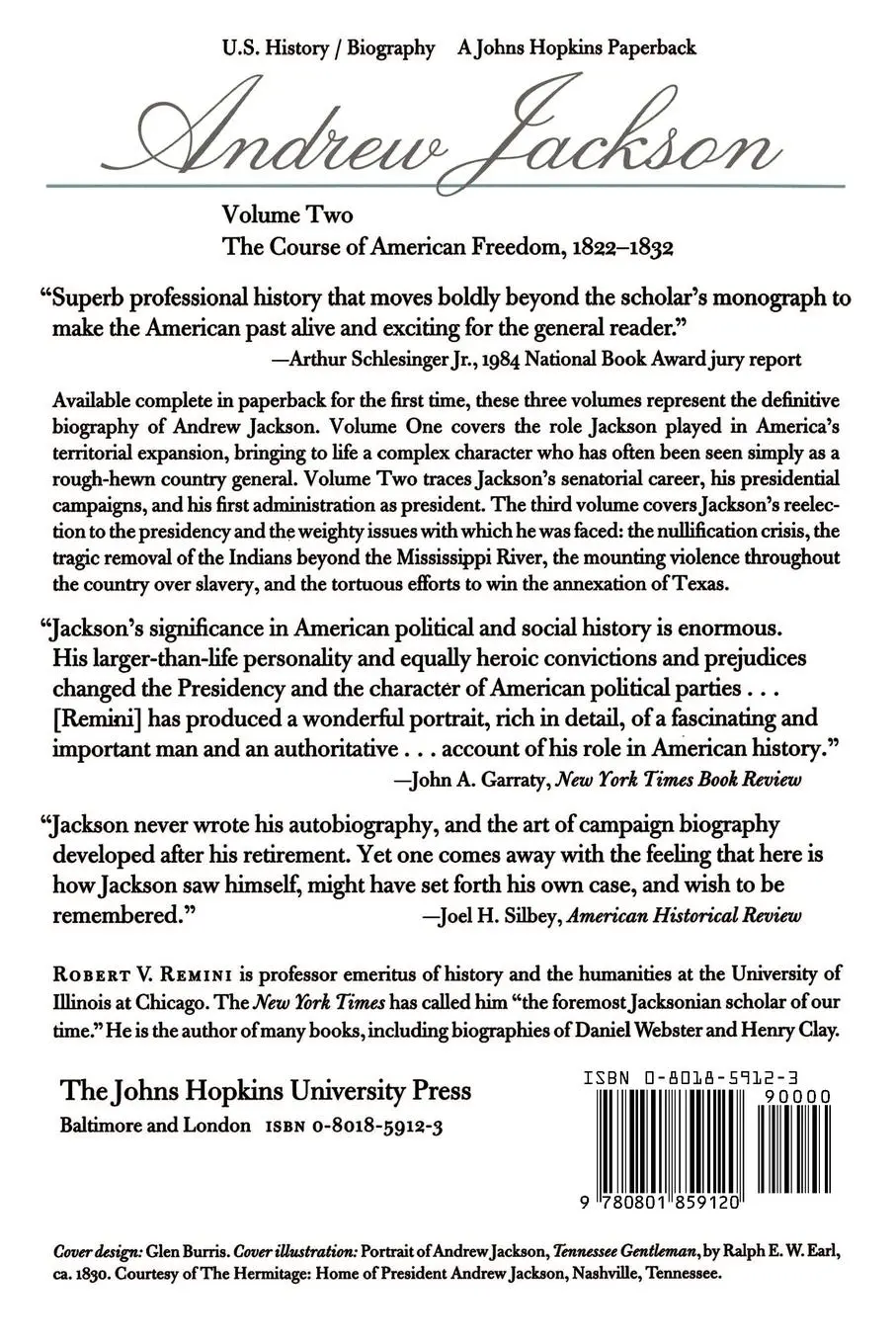 Rückseite: 9780801859120 | The Course of American Freedom, 1822-1832 | Robert Vincent Remini