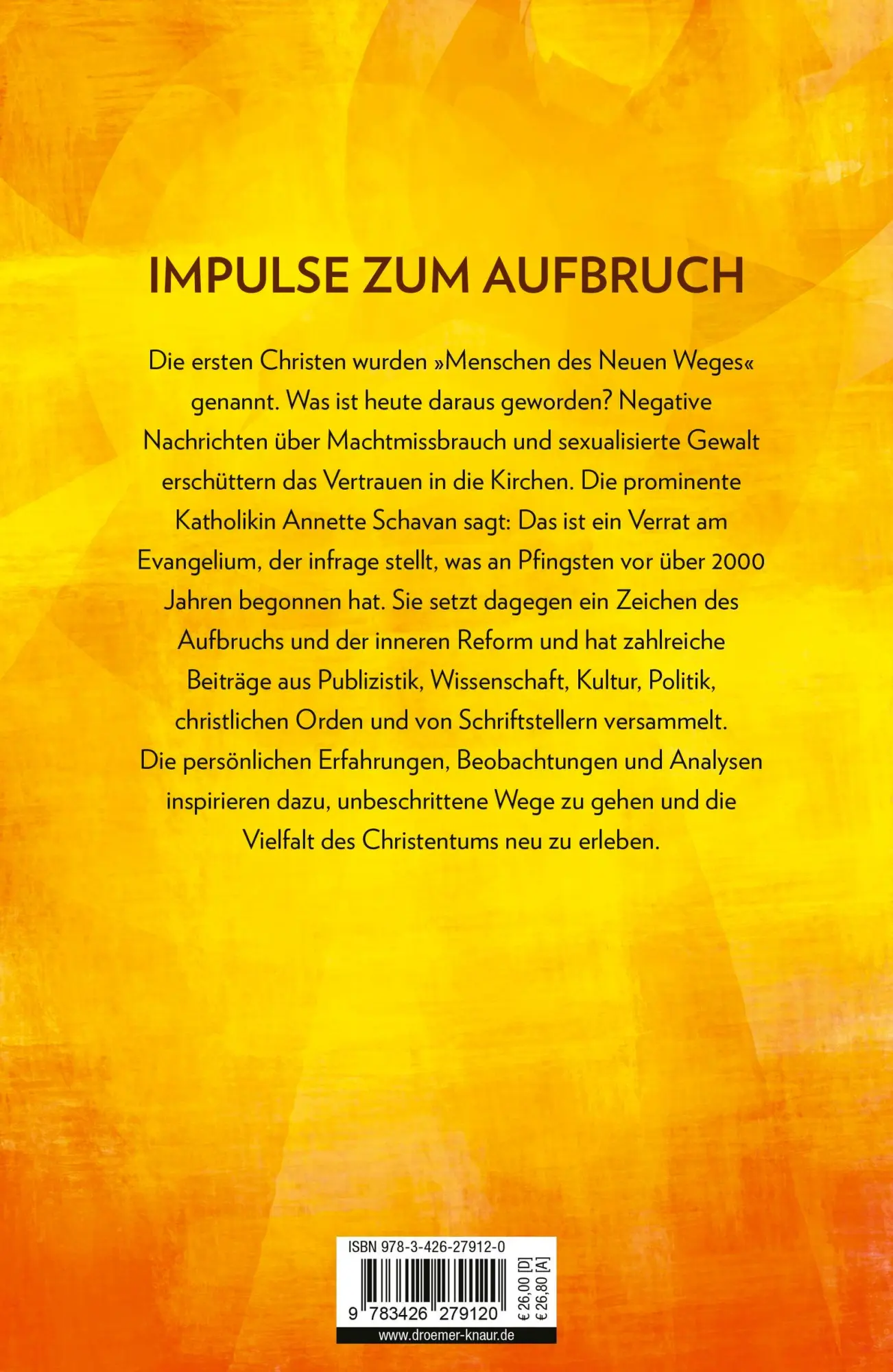 Rückseite: 9783426279120 | Pfingsten! | Annette Schavan | Buch | 304 S. | Deutsch | 2024