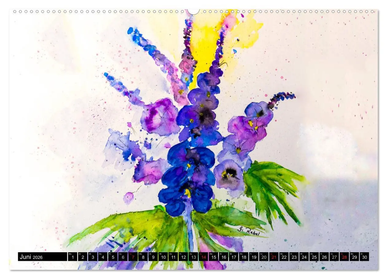 Bild: 9783457969120 | Blumenjahr - Bunte Blüten in Aquarell (hochwertiger Premium...