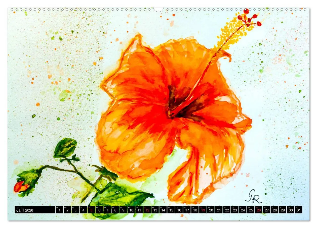 Bild: 9783457969120 | Blumenjahr - Bunte Blüten in Aquarell (hochwertiger Premium...