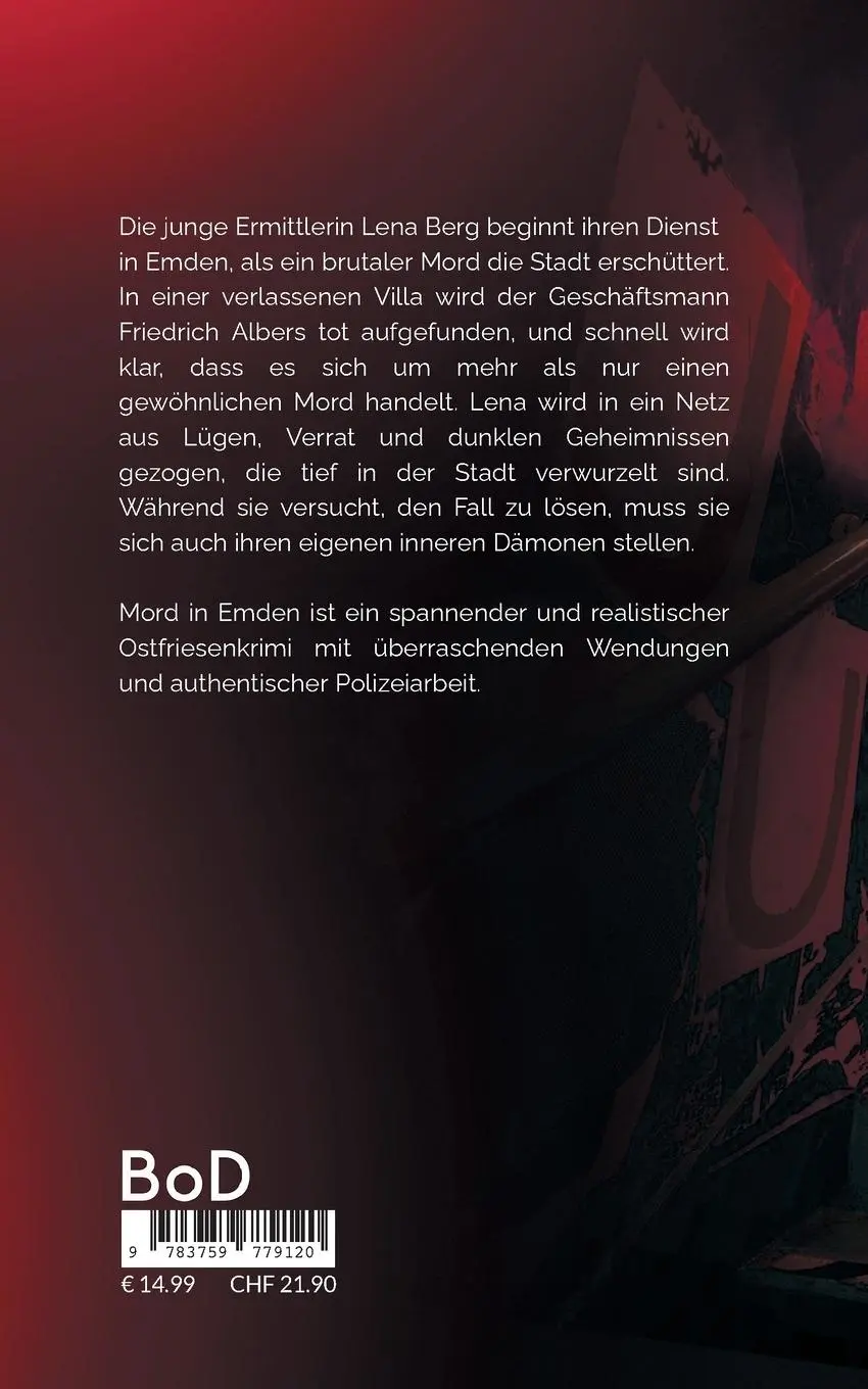 Rückseite: 9783759779120 | Mord in Emden | Lena Berg ermittelt | Bodo Lehwald | Taschenbuch