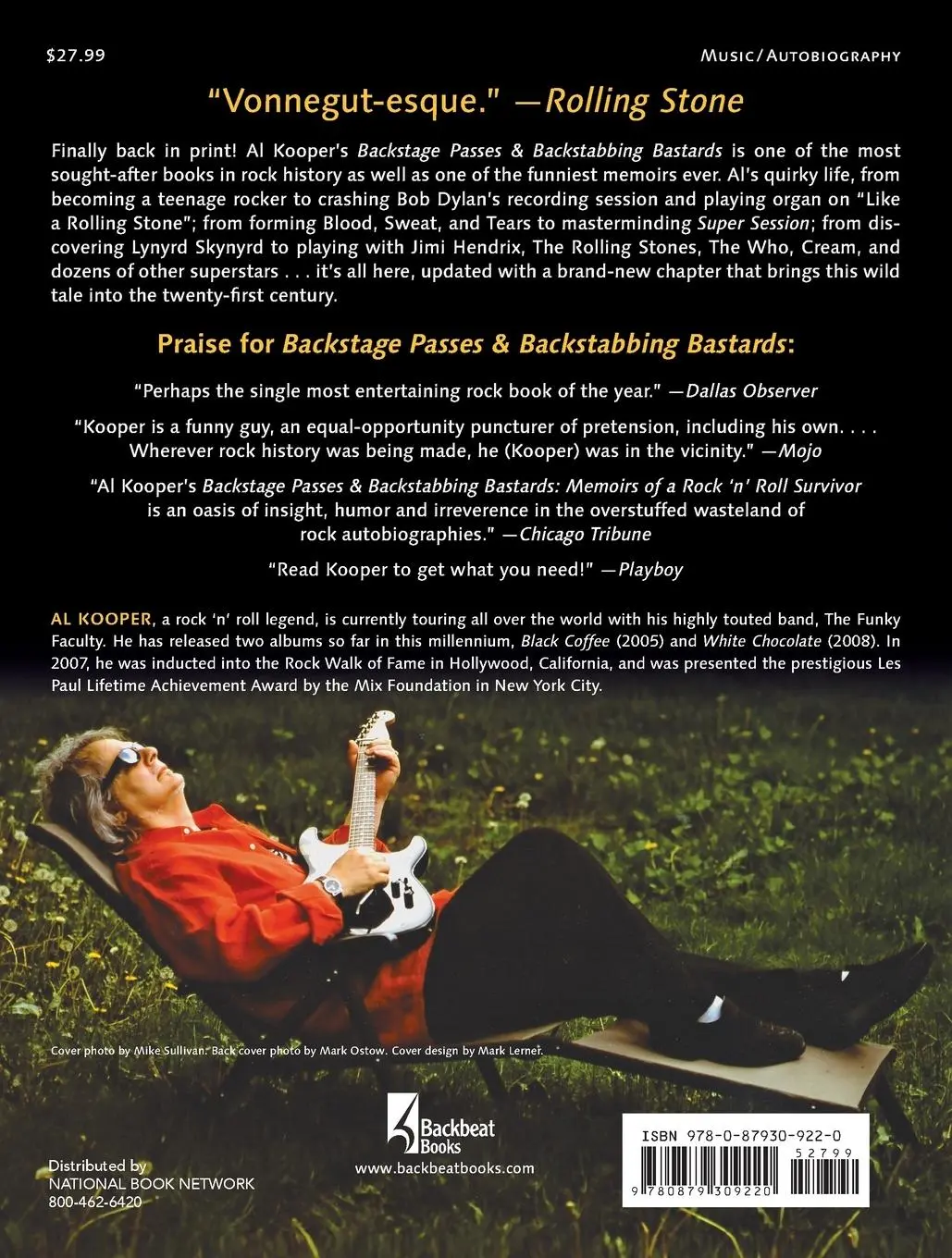 Rückseite: 9780879309220 | Backstage Passes &amp; Backstabbing Bastards | Al Kooper | Taschenbuch