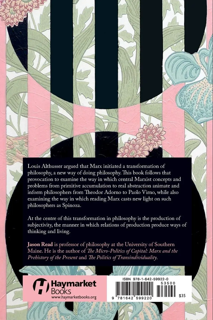 Rückseite: 9781642599220 | The Production of Subjectivity | Marx and Philosophy | Jason Read