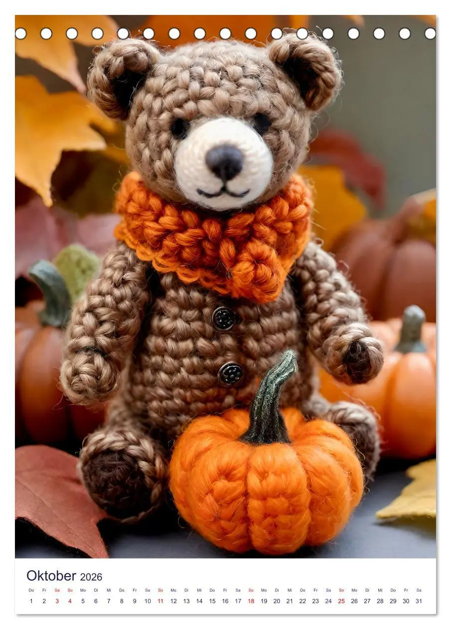 Bild: 9783457269220 | Teddys aus Wolle (Tischkalender 2026 DIN A5 hoch), CALVENDO...
