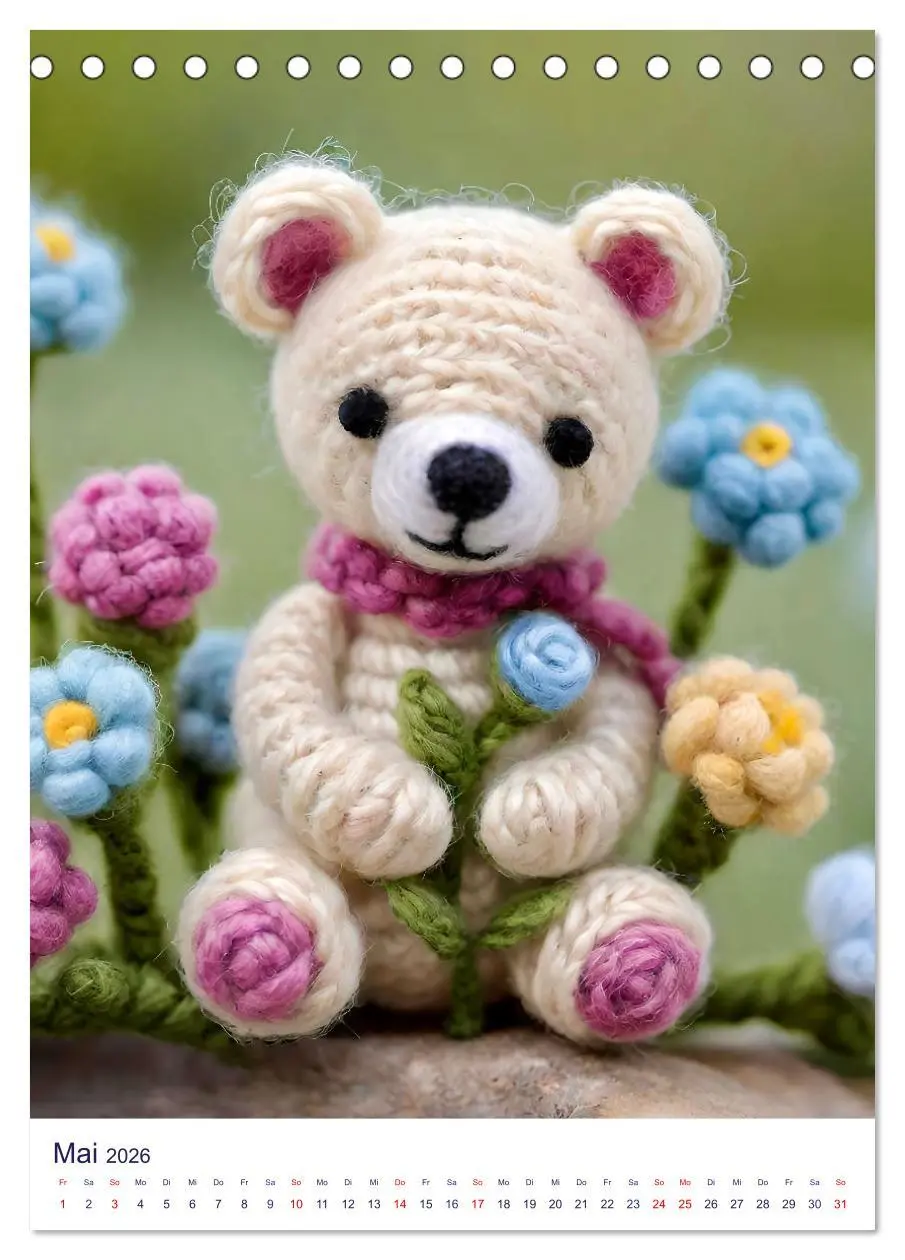 Bild: 9783457269220 | Teddys aus Wolle (Tischkalender 2026 DIN A5 hoch), CALVENDO...