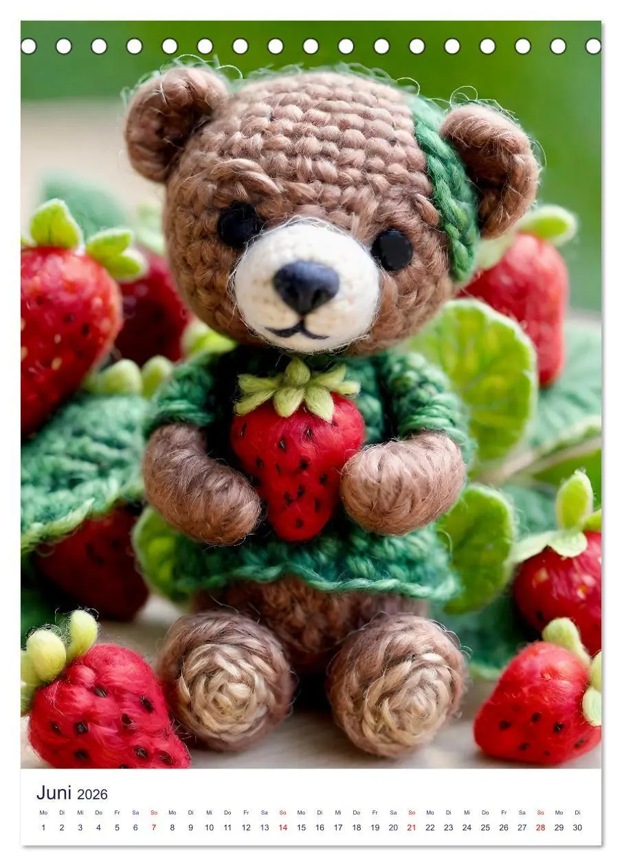 Bild: 9783457269220 | Teddys aus Wolle (Tischkalender 2026 DIN A5 hoch), CALVENDO...