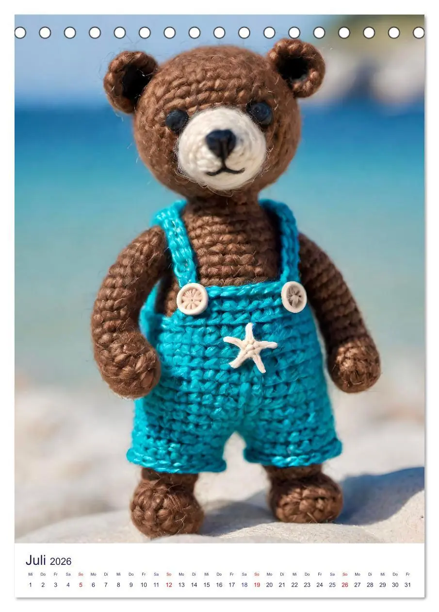 Bild: 9783457269220 | Teddys aus Wolle (Tischkalender 2026 DIN A5 hoch), CALVENDO...