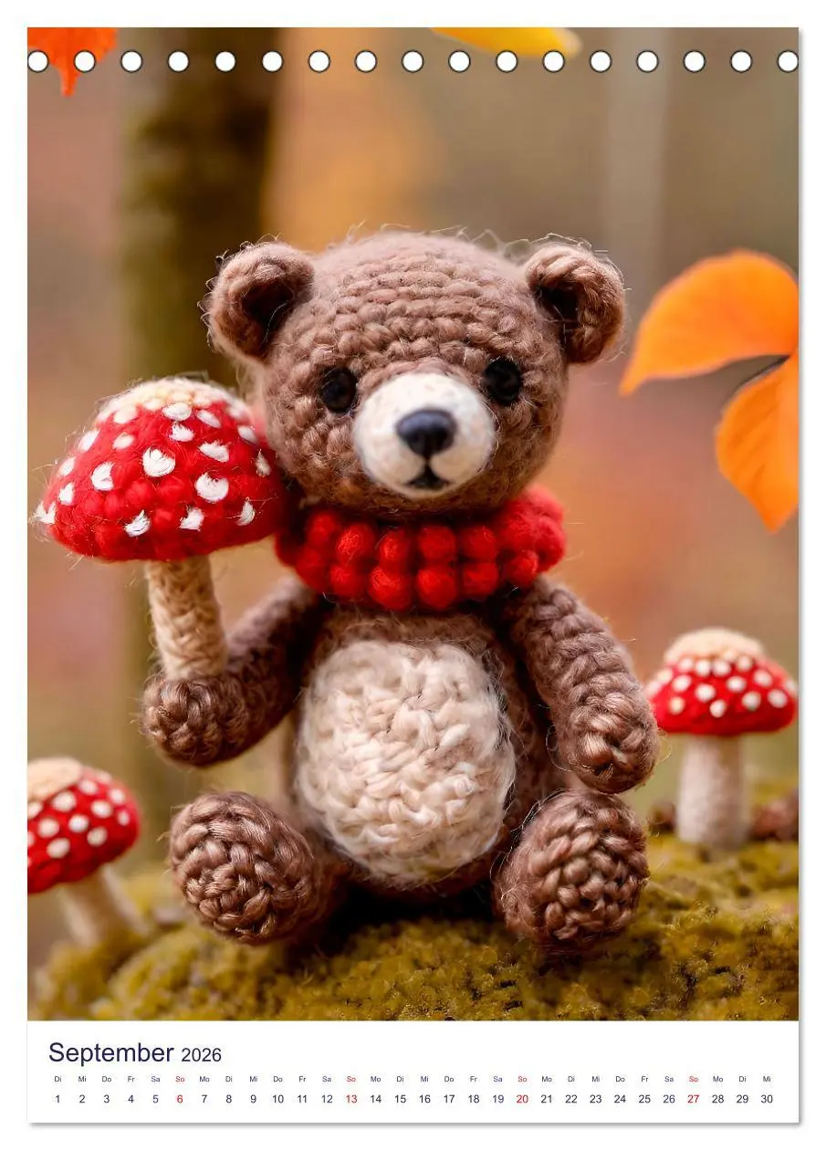 Bild: 9783457269220 | Teddys aus Wolle (Tischkalender 2026 DIN A5 hoch), CALVENDO...