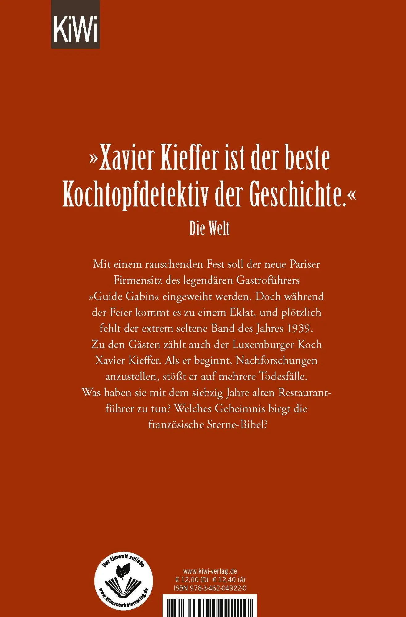 Rückseite: 9783462049220 | Gefährliche Empfehlungen | Tom Hillenbrand | Taschenbuch | 407 S.