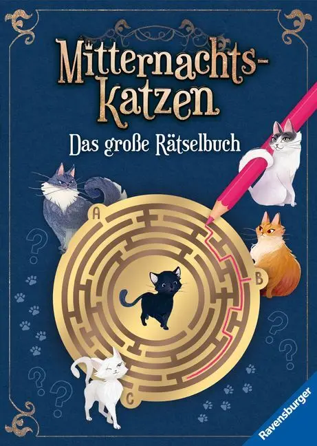 Cover: 9783473489220 | Mitternachtskatzen: Das große Rätselbuch | Elena Bruns | Taschenbuch