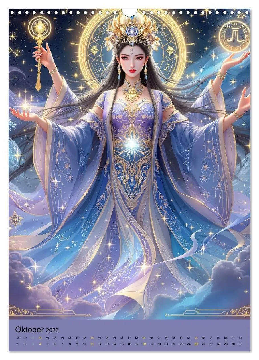 Bild: 9783516669220 | Göttinnen im chinesischem Stil (Wandkalender 2026 DIN A3 hoch),...