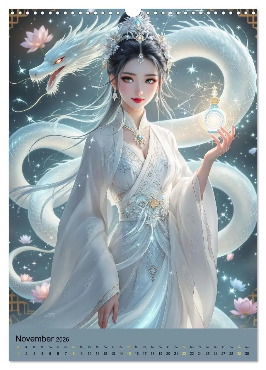 Bild: 9783516669220 | Göttinnen im chinesischem Stil (Wandkalender 2026 DIN A3 hoch),...