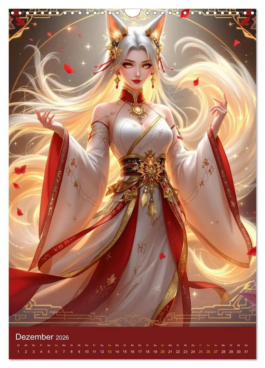Bild: 9783516669220 | Göttinnen im chinesischem Stil (Wandkalender 2026 DIN A3 hoch),...