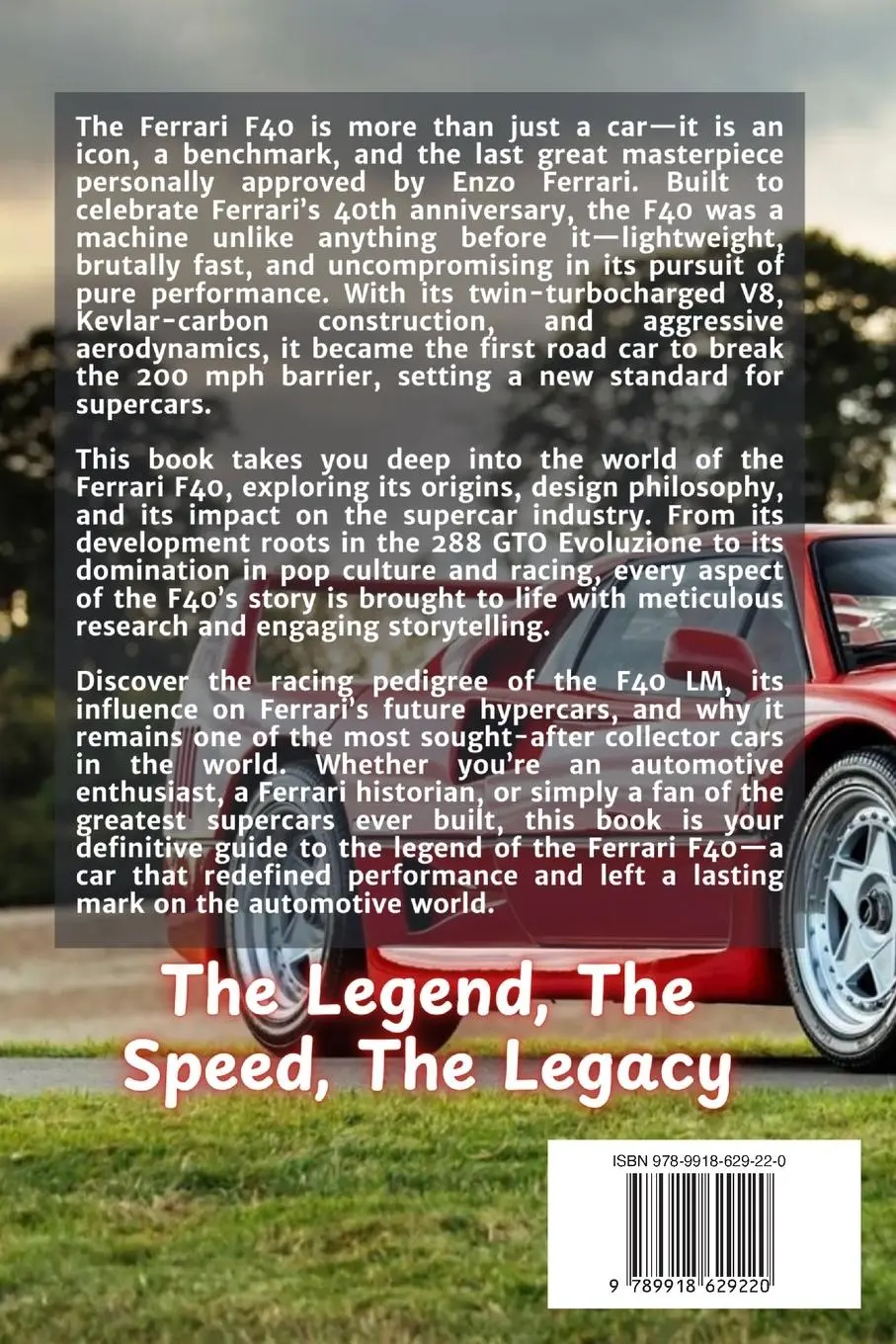 Rückseite: 9789918629220 | Ferrari F40 | Etienne Psaila | Taschenbuch | Englisch | 2025