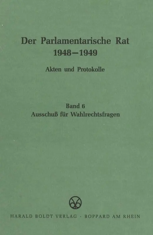 Cover: 9783486419320 | Ausschuß für Wahlrechtsfragen | Deutscher Bundestag (u. a.) | Buch