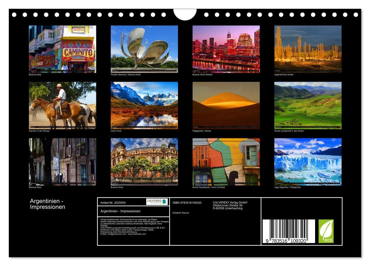 Bild: 9783516109320 | Argentinien - Impressionen (Wandkalender 2026 DIN A4 quer),...