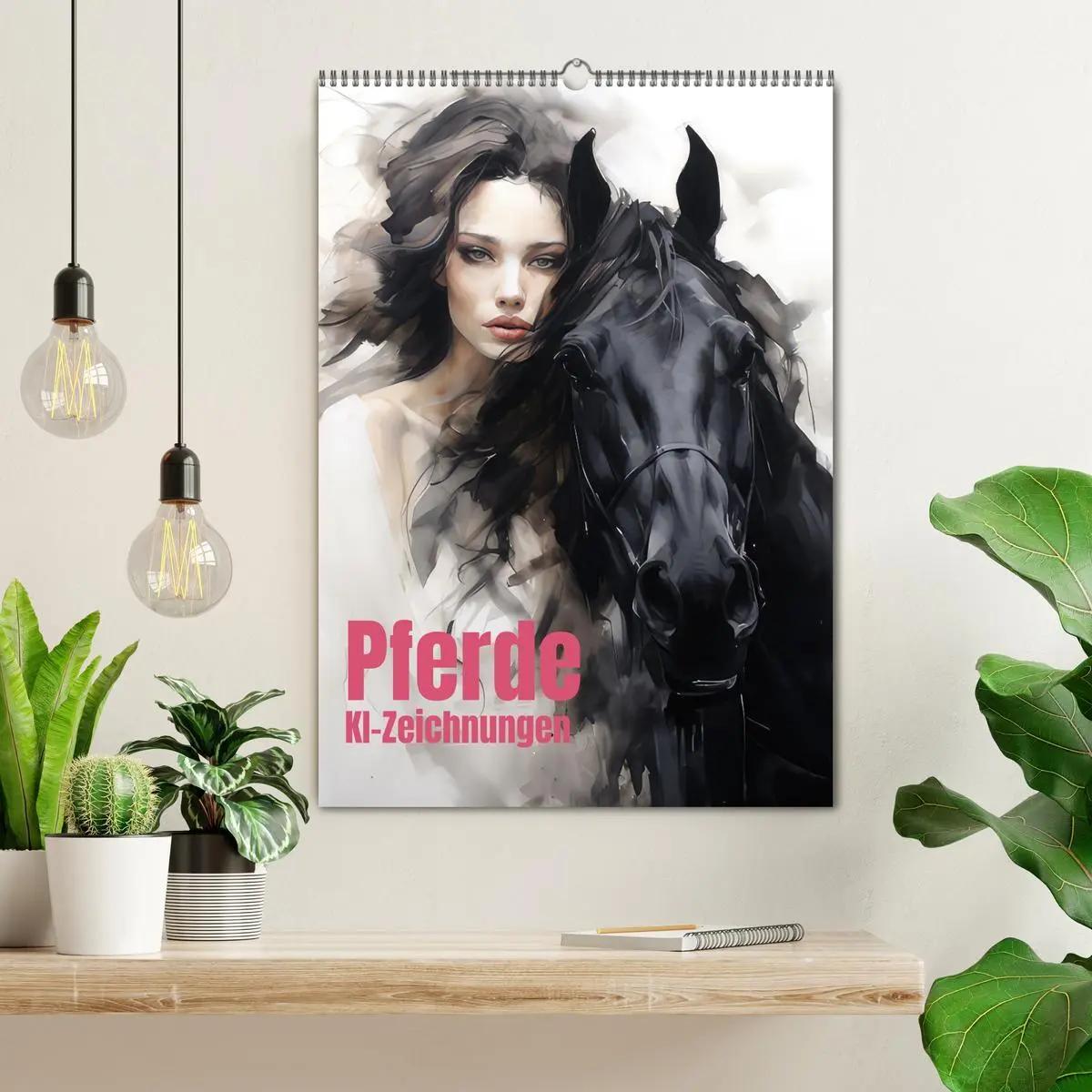 Bild: 9783516279320 | Pferde - KI-Zeichnungen (Wandkalender 2026 DIN A2 hoch), CALVENDO...