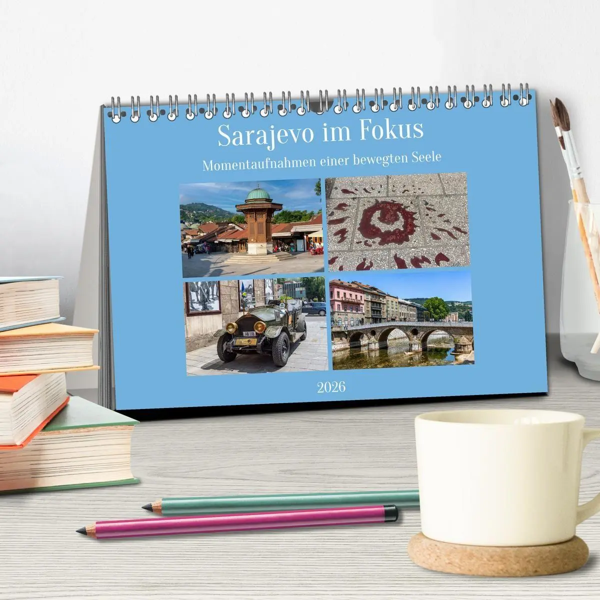 Bild: 9783516659320 | Sarajevo im Fokus (Tischkalender 2026 DIN A5 quer), CALVENDO...