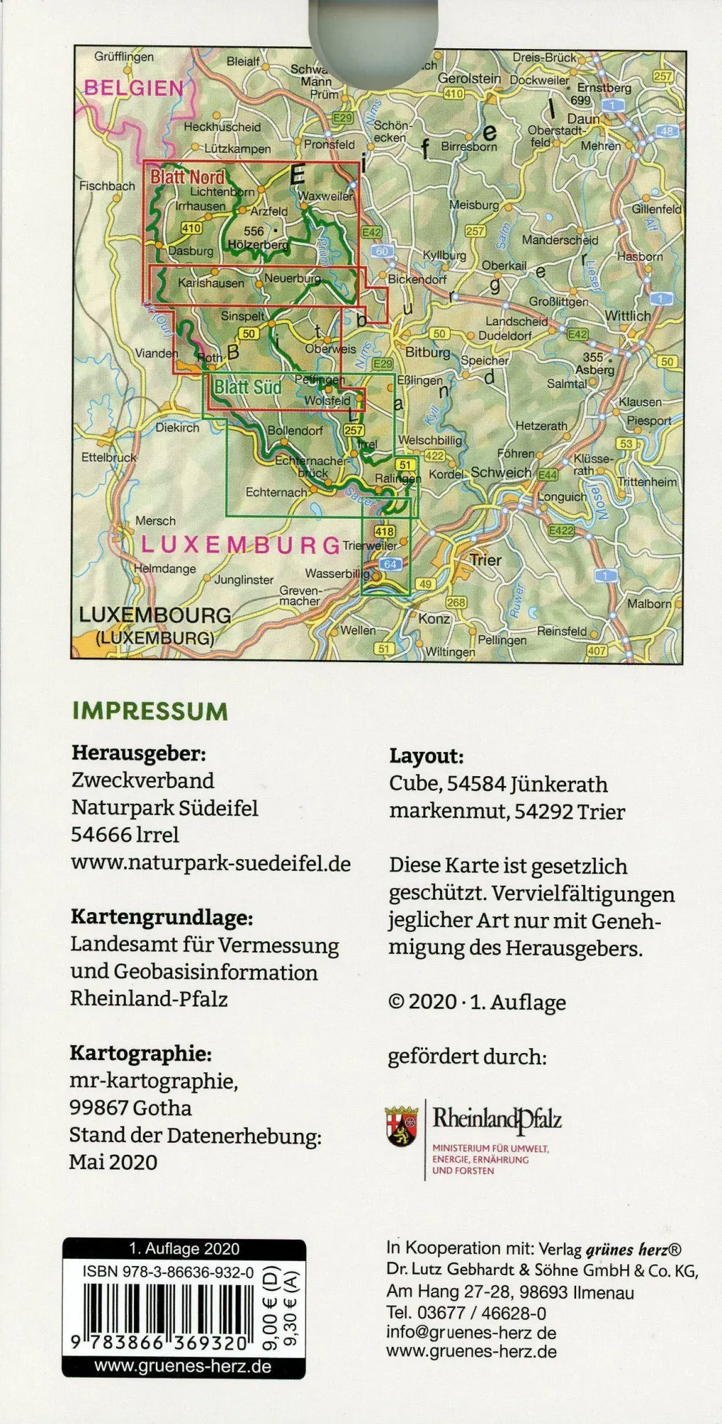 Bild: 9783866369320 | Wanderkarte Naturpark Südeifel 1:25 000 | Südeifel | (Land-)Karte
