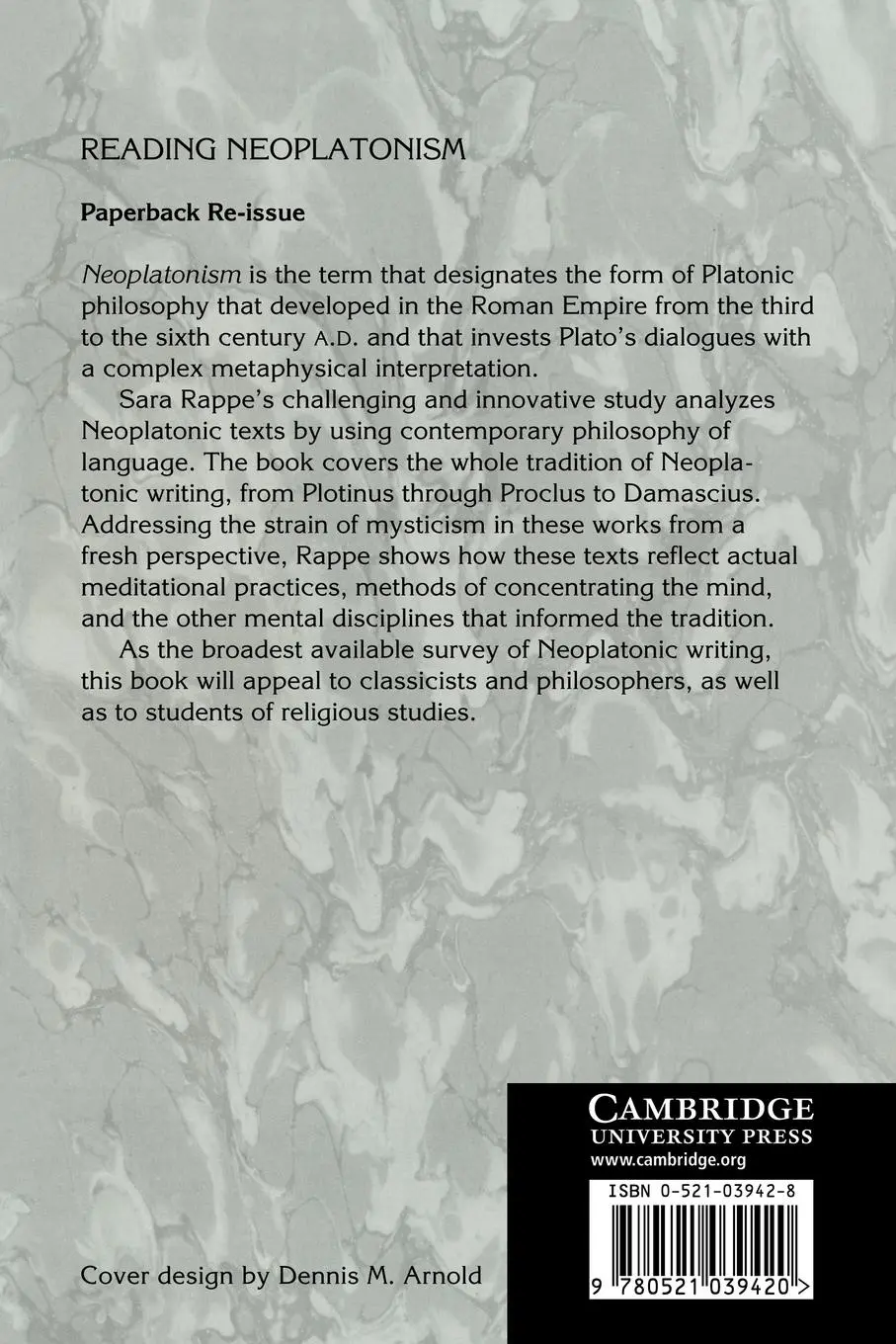 Rückseite: 9780521039420 | Reading Neoplatonism | Sara Rappe | Taschenbuch | Englisch | 2007
