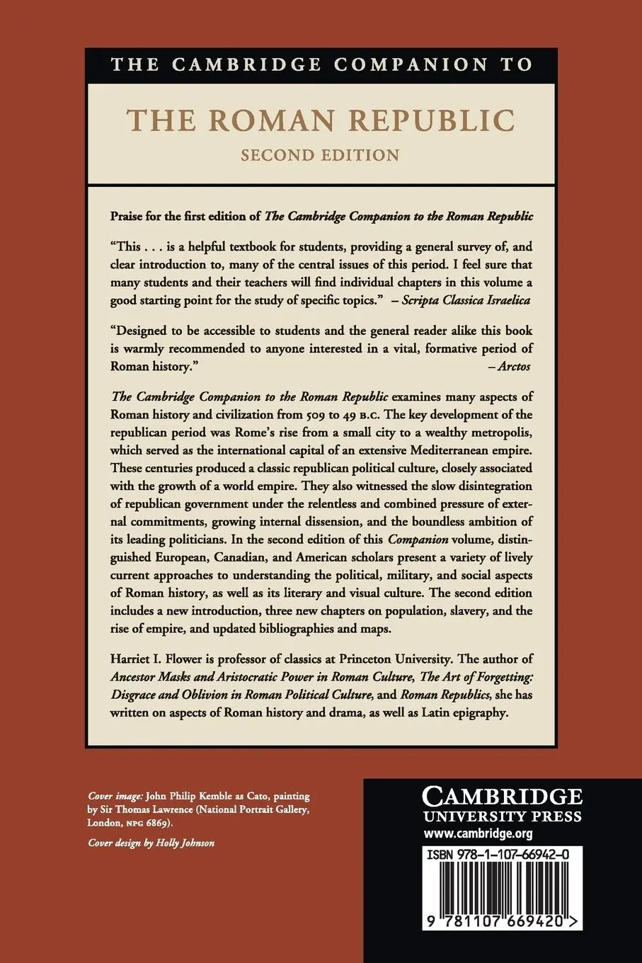 Rückseite: 9781107669420 | The Cambridge Companion to the Roman Republic, Second Edition | Flower