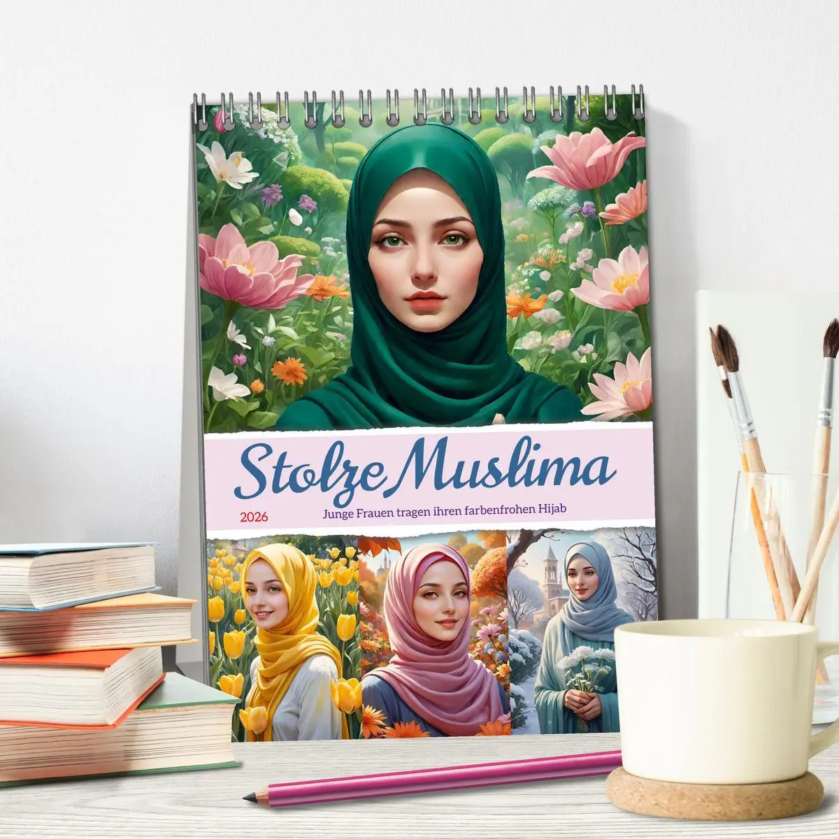 Bild: 9783516269420 | Stolze Muslima (Tischkalender 2026 DIN A5 hoch), CALVENDO...