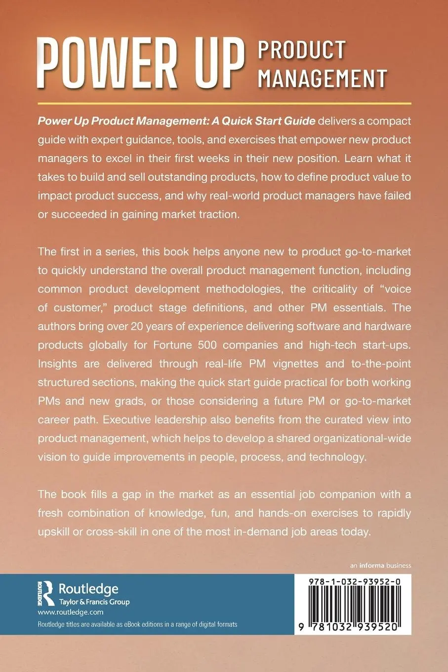 Rückseite: 9781032939520 | Power Up Product Management | A Quick Start Guide | Taylor (u. a.)