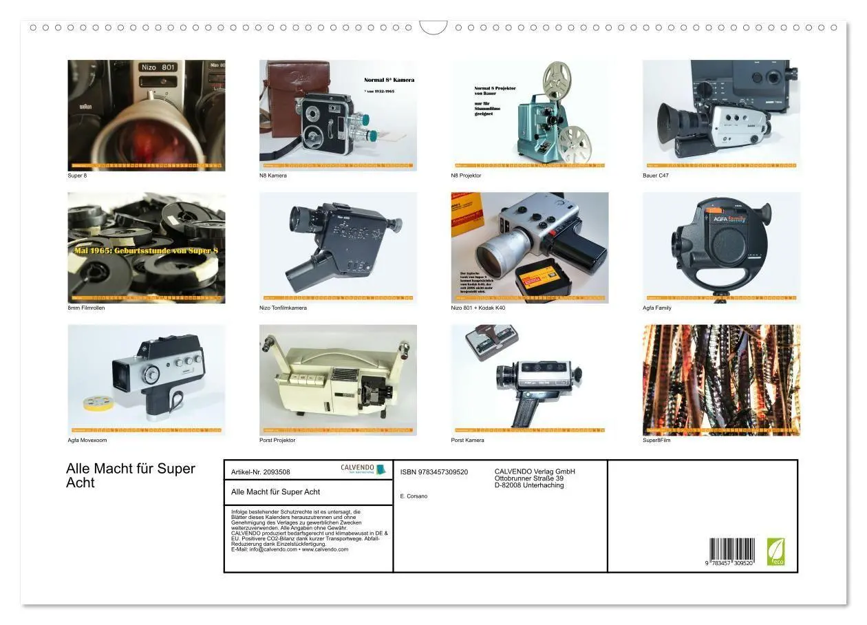 Bild: 9783457309520 | Alle Macht für Super Acht (Wandkalender 2026 DIN A2 quer), CALVENDO...
