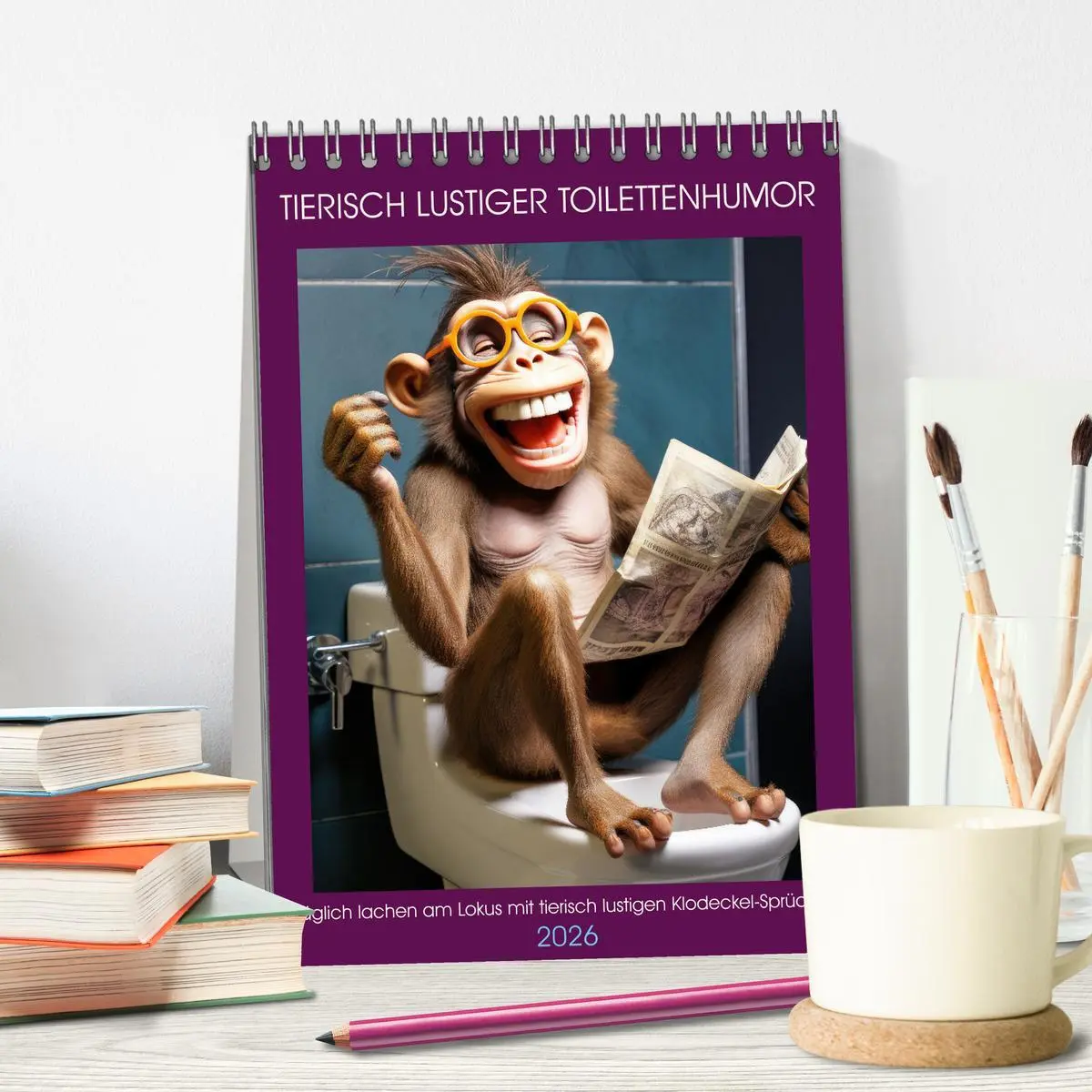 Bild: 9783516259520 | Tierisch lustiger Toilettenhumor (Tischkalender 2026 DIN A5 hoch),...