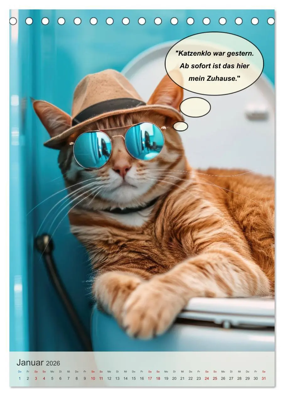 Bild: 9783516259520 | Tierisch lustiger Toilettenhumor (Tischkalender 2026 DIN A5 hoch),...