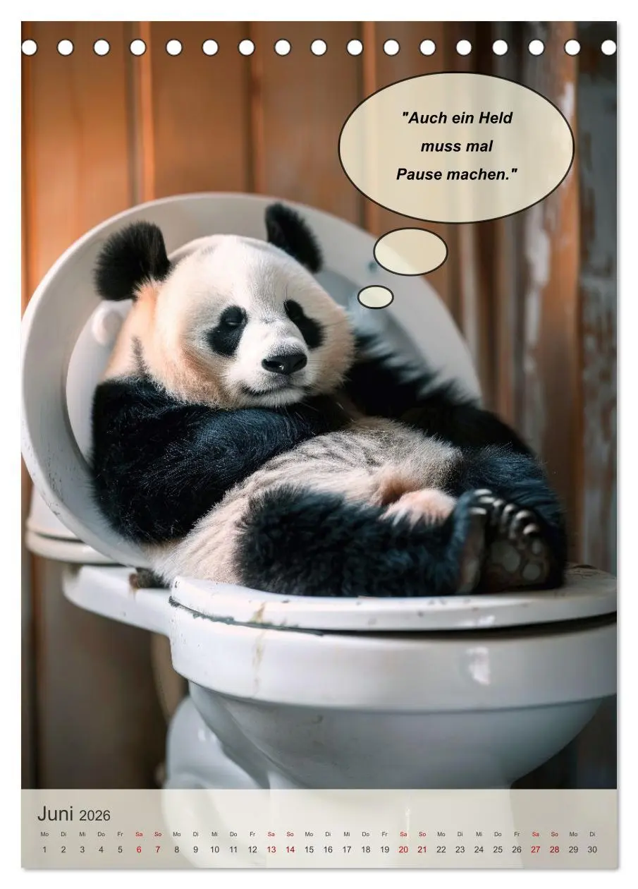 Bild: 9783516259520 | Tierisch lustiger Toilettenhumor (Tischkalender 2026 DIN A5 hoch),...