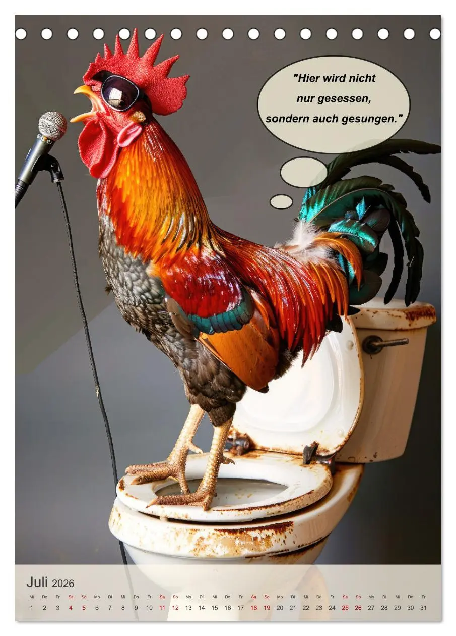 Bild: 9783516259520 | Tierisch lustiger Toilettenhumor (Tischkalender 2026 DIN A5 hoch),...