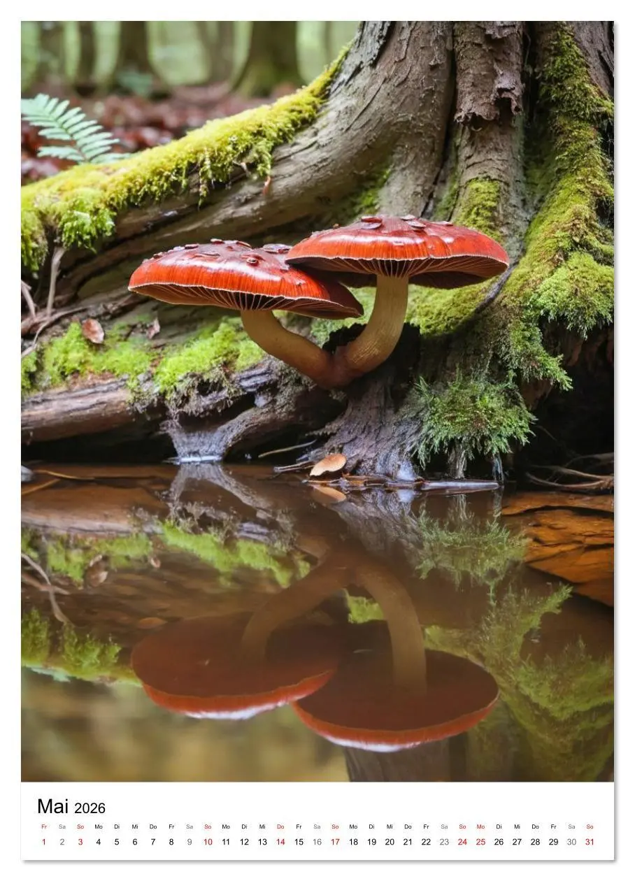 Bild: 9783516639520 | WILDE PILZE - Essbare, giftige und seltene Pilzarten (Wandkalender...