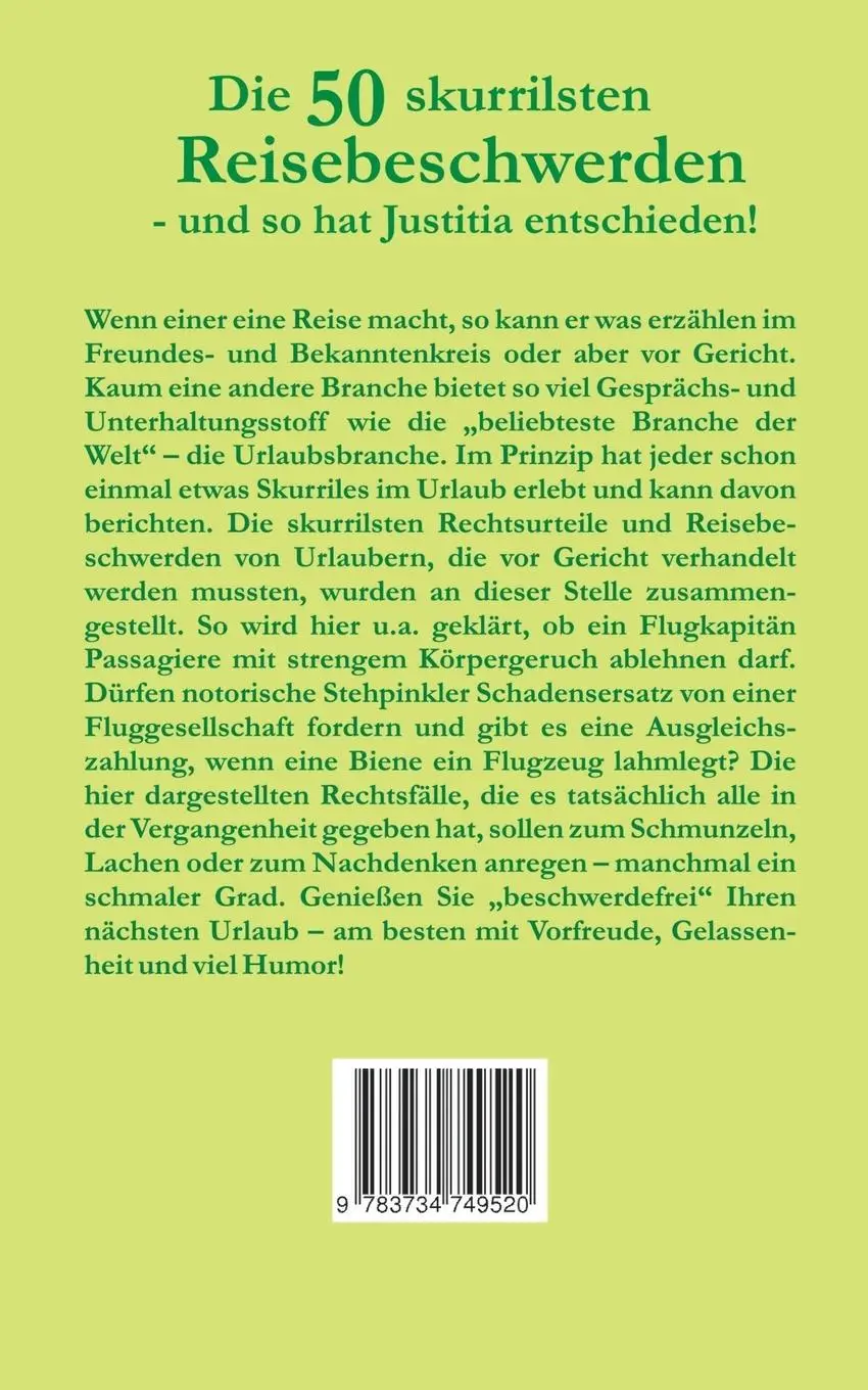 Rückseite: 9783734749520 | Die 50 skurrilsten Reisebeschwerden | Dirk Geest | Taschenbuch | 88 S.